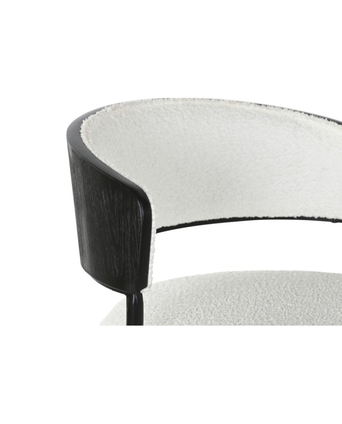 Sgabello Home ESPRIT Bianco Metallo 48,5 x 48 x 83,5 cm