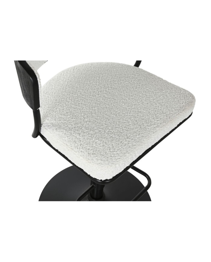 Sgabello Home ESPRIT Bianco Metallo 48,5 x 48 x 83,5 cm