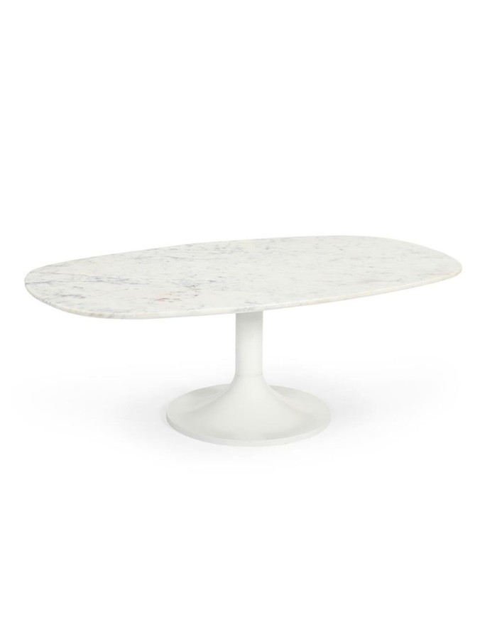 Tavolino da Caffè Home ESPRIT Bianco Metallo Marmo 120 x 70 x 39 cm