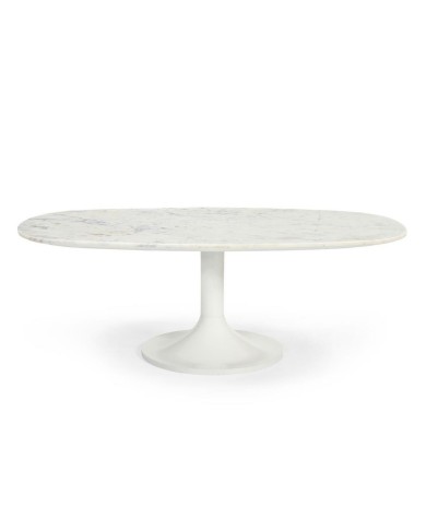 Tavolino da Caffè Home ESPRIT Bianco Metallo Marmo 120 x 70 x 39 cm