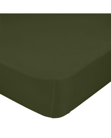 Lenzuolo con angoli HappyFriday BASIC Verde scuro 90 x 200 x 32 cm Lenzuolo con angoli HappyFriday BASIC Verde scuro 90 x 200 x 32 cm