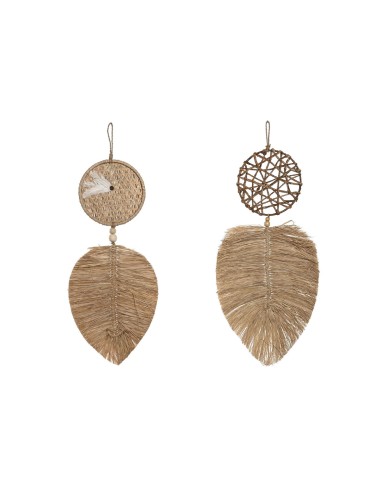 Statua Decorativa Home ESPRIT Naturale 27 x 1 x 63 cm (2 Unità) Statua Decorativa Home ESPRIT Naturale 27 x 1 x 63 cm (2 Unità)