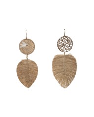 Statua Decorativa Home ESPRIT Naturale 26 x 3 x 46 cm (2 Unità)