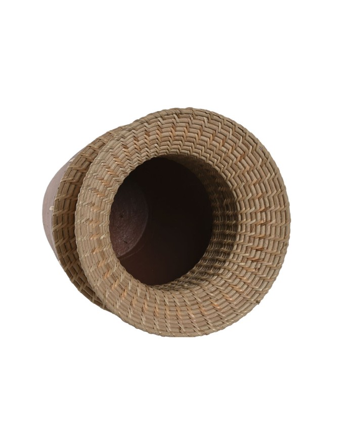 Vaso Home ESPRIT Naturale Terracotta 22 x 22 x 35 cm Vaso Home ESPRIT Naturale Terracotta 22 x 22 x 35 cm