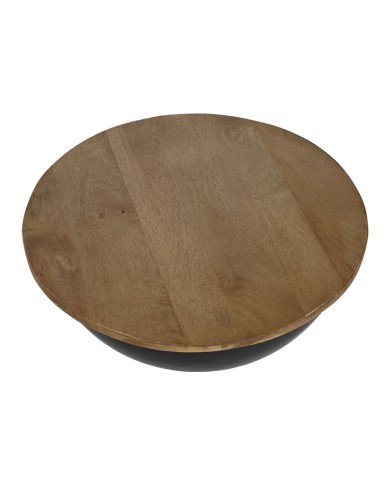 Set di 2 tavoli Home ESPRIT Metallo Legno di mango 60 x 60 x 28 cm