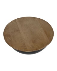 Set di 2 tavoli Home ESPRIT Metallo Legno di mango 60 x 60 x 28 cm Set di 2 tavoli Home ESPRIT Metallo Legno di mango 60 x 60 x 28 cm