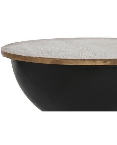 Set di 2 tavoli Home ESPRIT Metallo Legno di mango 60 x 60 x 28 cm