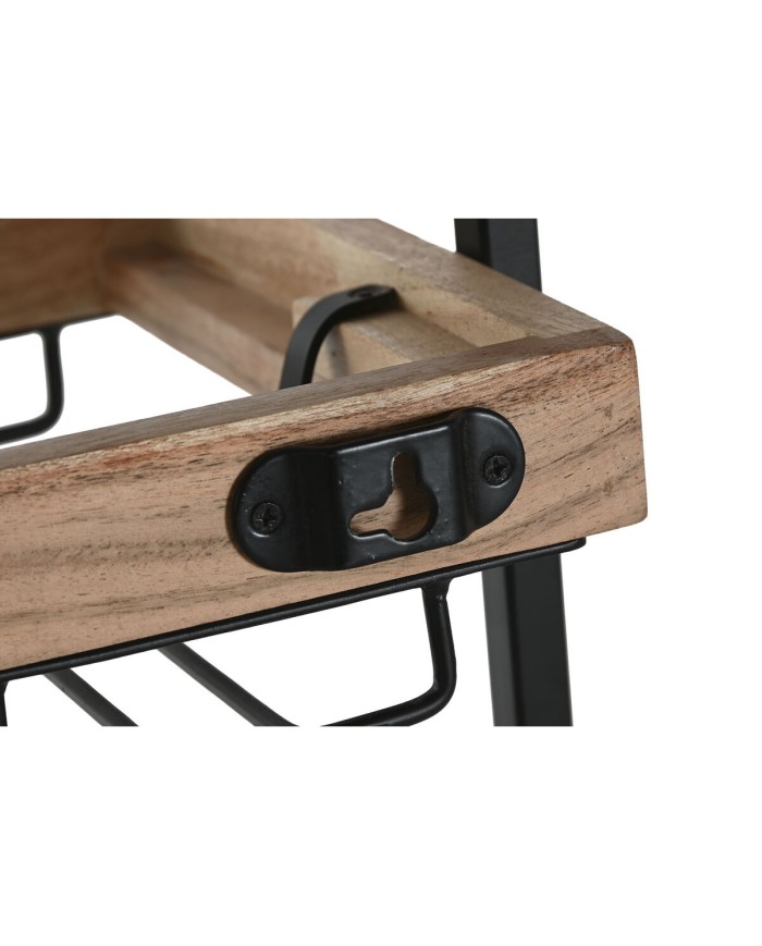 Portabottiglie Home ESPRIT Nero Naturale 35 x 25 x 75 cm Portabottiglie Home ESPRIT Nero Naturale 35 x 25 x 75 cm