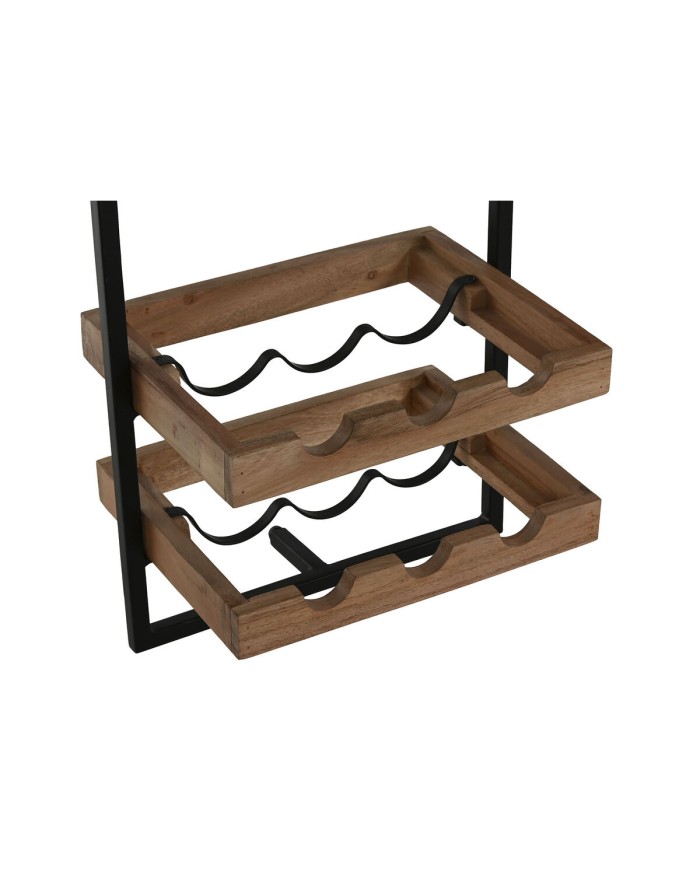 Portabottiglie Home ESPRIT Nero Naturale 35 x 25 x 75 cm Portabottiglie Home ESPRIT Nero Naturale 35 x 25 x 75 cm