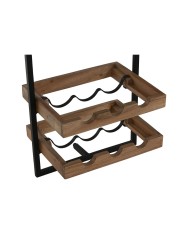 Portabottiglie Home ESPRIT Nero Naturale 35 x 25 x 75 cm Portabottiglie Home ESPRIT Nero Naturale 35 x 25 x 75 cm