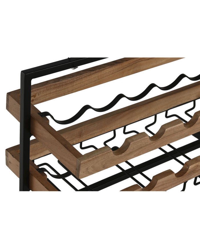 Portabottiglie Home ESPRIT Nero Naturale 65 x 25 x 35 cm Portabottiglie Home ESPRIT Nero Naturale 65 x 25 x 35 cm