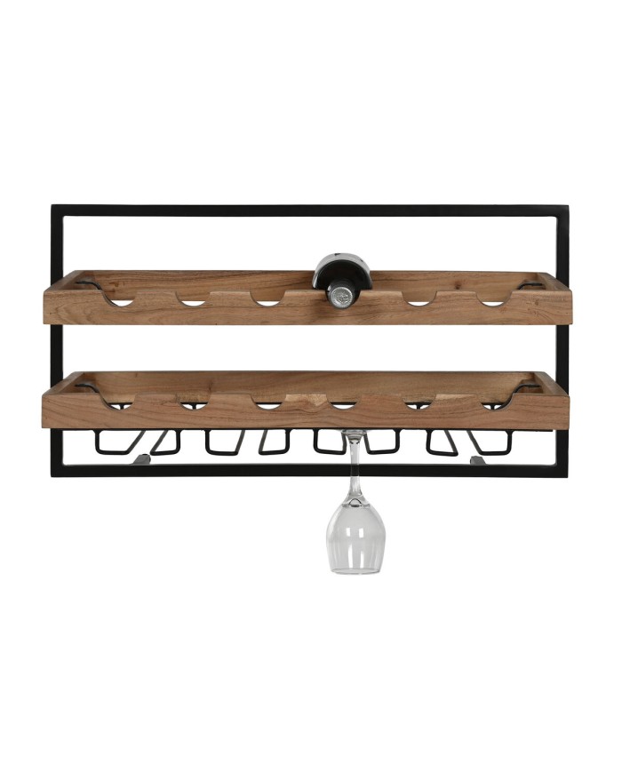 Portabottiglie Home ESPRIT Nero Naturale 65 x 25 x 35 cm Portabottiglie Home ESPRIT Nero Naturale 65 x 25 x 35 cm