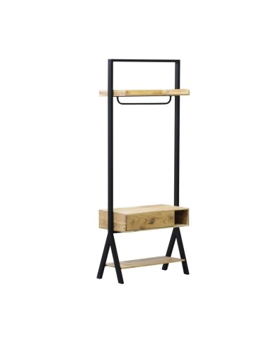 Panca Home ESPRIT Nero Naturale 80 x 40 x 200 cm Panca Home ESPRIT Nero Naturale 80 x 40 x 200 cm