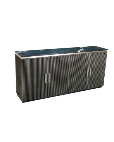 Credenza Home ESPRIT Argentato Ottone Marmo 180 x 40 x 85 cm 180 x 40 x 86 cm