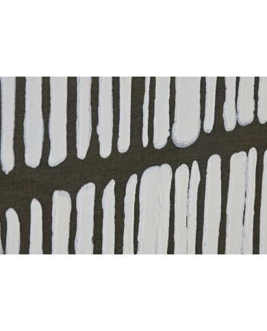 Quadro Home ESPRIT Bianco Verde Beige Grigio scuro polistirene Tela Righe Città (2 Unità)