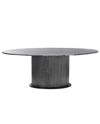 Tavolo da Pranzo Home ESPRIT Ottone Marmo 200 x 110 x 76 cm