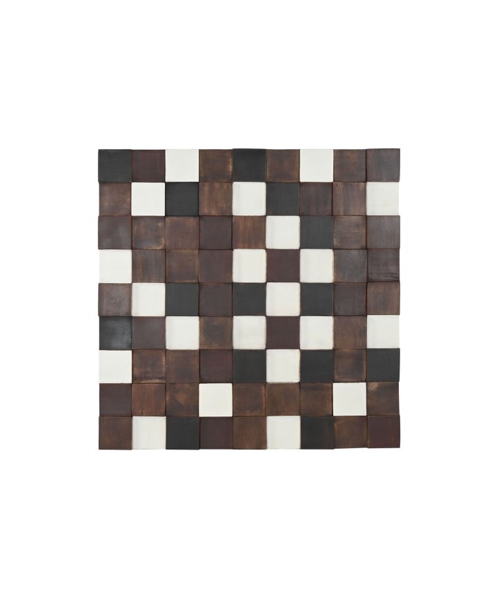 Decorazione da Parete Home ESPRIT Bianco Nero Naturale Moderno 90 x 4 x 90 cm