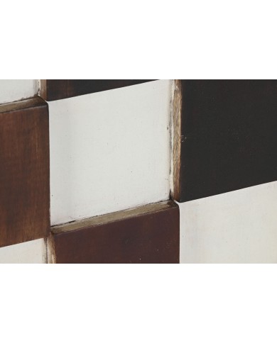 Decorazione da Parete Home ESPRIT Bianco Nero Naturale Moderno 90 x 4 x 90 cm