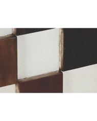 Decorazione da Parete Home ESPRIT Bianco Nero Naturale Moderno 90 x 4 x 90 cm