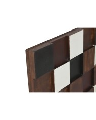 Decorazione da Parete Home ESPRIT Bianco Nero Naturale Moderno 90 x 4 x 90 cm