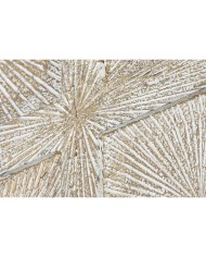 Decorazione da Parete Home ESPRIT Bianco Dorato Moderno Decapaggio 120 x 3,5 x 120 cm
