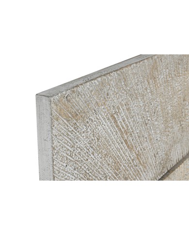 Decorazione da Parete Home ESPRIT Bianco Dorato Moderno Decapaggio 120 x 3,5 x 120 cm