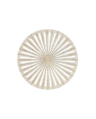 Decorazione da Parete Home ESPRIT Bianco Dorato Moderno Decapaggio 120 x 3,5 x 120 cm