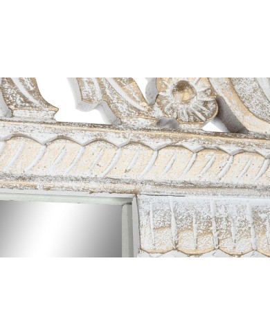 Specchio da parete Home ESPRIT Bianco Indiano Decapaggio 150 x 5 x 242 cm