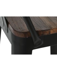 Sgabello Home ESPRIT Nero Legno Metallo 41 x 38 x 96 cm