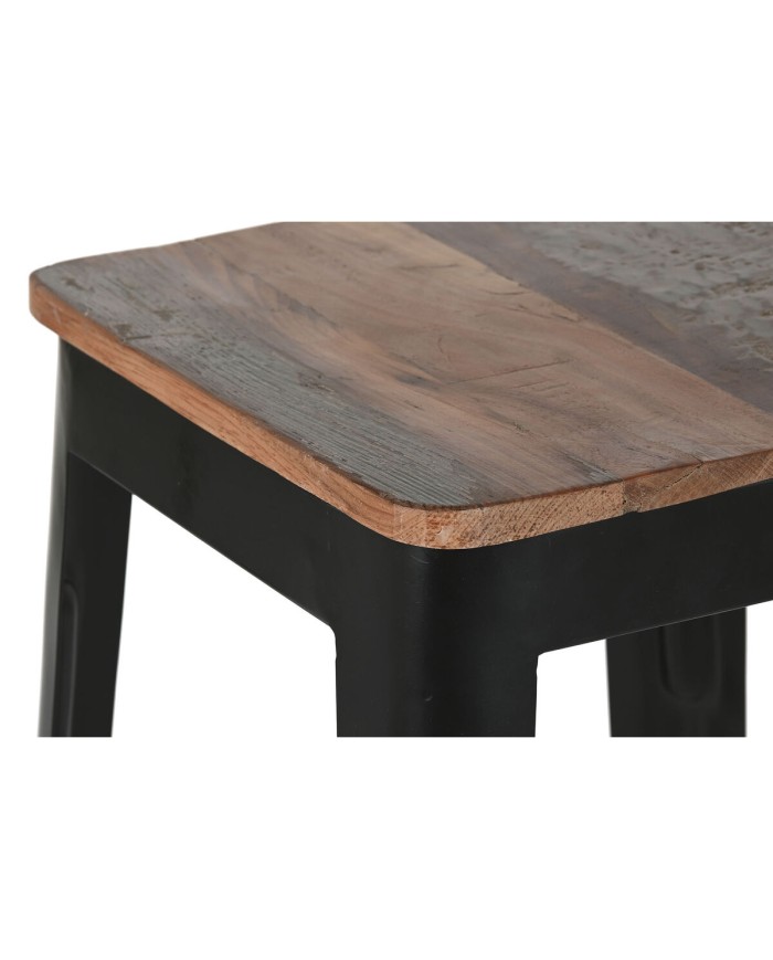 Sgabello Home ESPRIT Marrone Nero Legno Metallo 34 x 33 x 77 cm Sgabello Home ESPRIT Marrone Nero Legno Metallo 34 x 33 x 77 cm