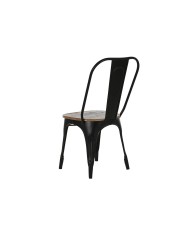 Sedia da Sala da Pranzo Home ESPRIT Nero Marrone scuro Legno Metallo 48 x 55 x 92 cm Sedia da Sala da Pranzo Home ESPRIT Nero Marrone scuro Legno Metallo 48 x 55 x 92 cm
