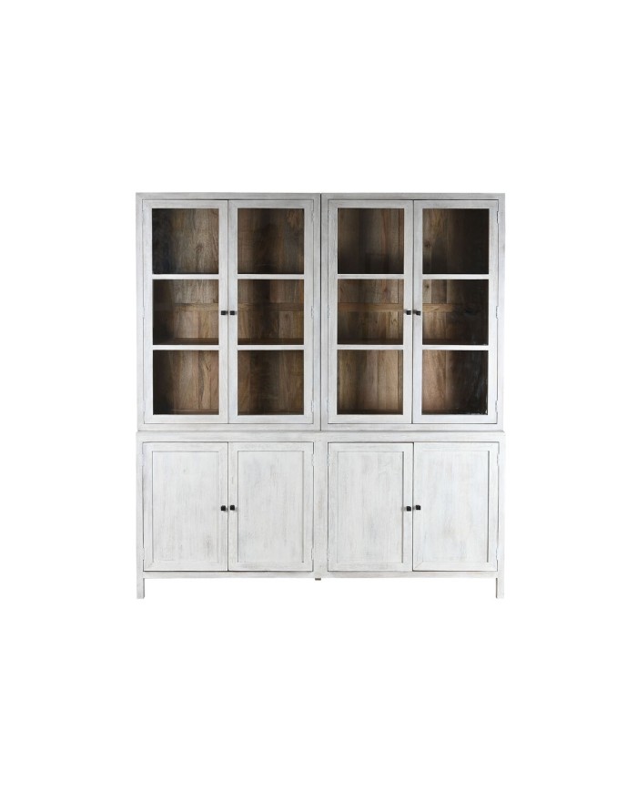Stand Espositore Home ESPRIT Bianco Cristallo Legno di mango 200 x 45 x 230 cm