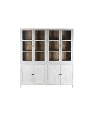 Stand Espositore Home ESPRIT Bianco Cristallo Legno di mango 200 x 45 x 230 cm
