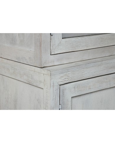 Stand Espositore Home ESPRIT Bianco Cristallo Legno di mango 200 x 45 x 230 cm