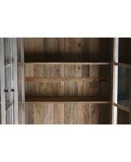 Stand Espositore Home ESPRIT Bianco Cristallo Legno di mango 200 x 45 x 230 cm