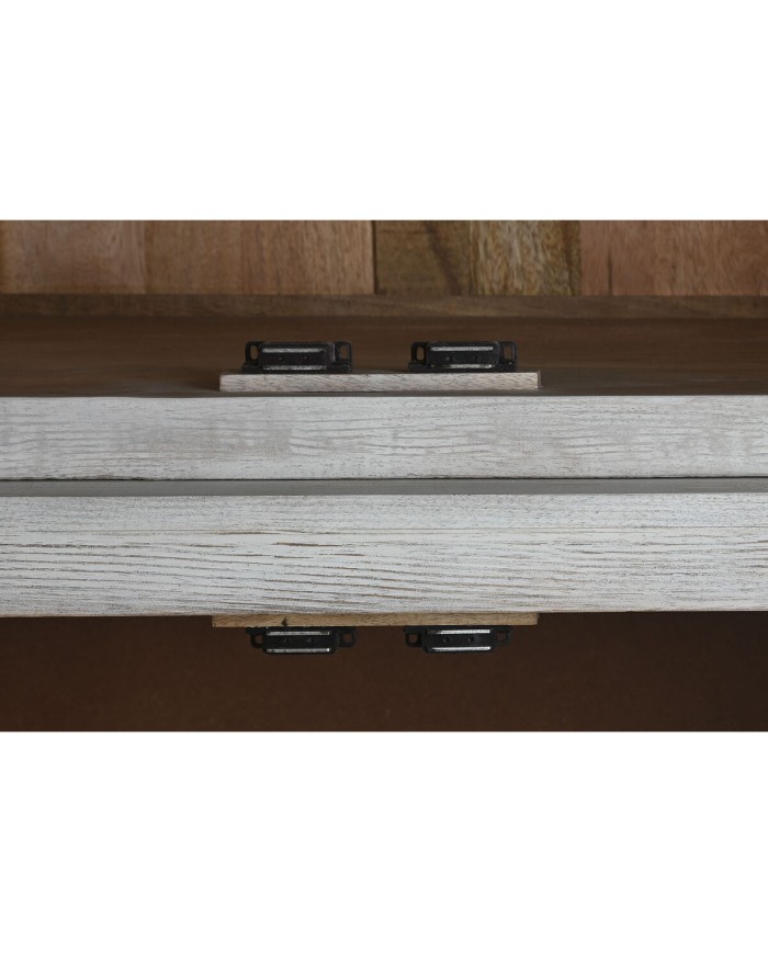 Stand Espositore Home ESPRIT Bianco Cristallo Legno di mango 200 x 45 x 230 cm