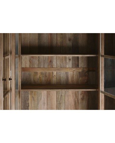 Stand Espositore Home ESPRIT Naturale Cristallo Legno di mango 200 x 45 x 230 cm