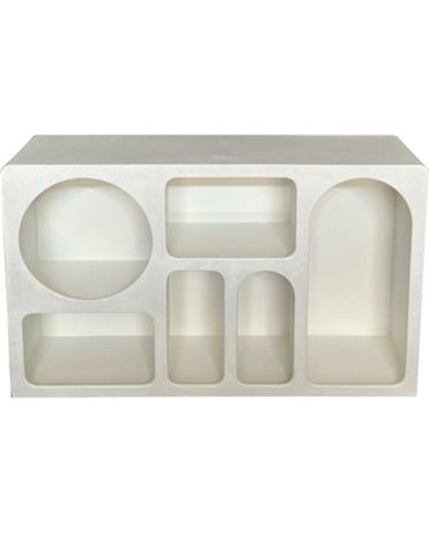 Credenza Home ESPRIT Bianco Legno MDF 120 x 26 x 75 cm