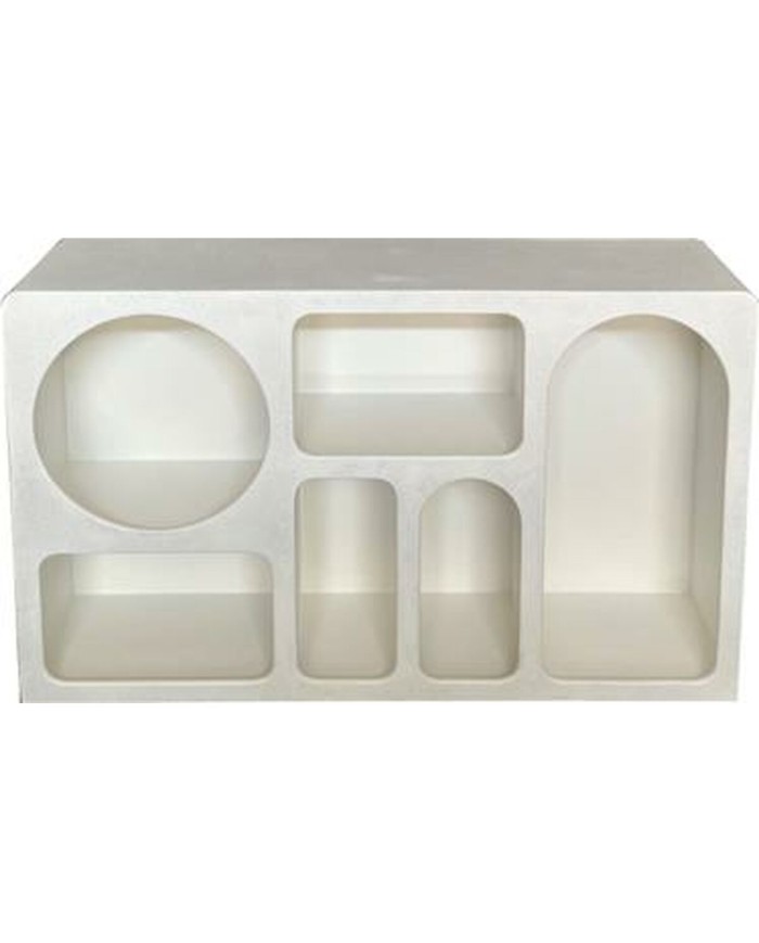 Credenza Home ESPRIT Bianco Legno MDF 120 x 26 x 75 cm