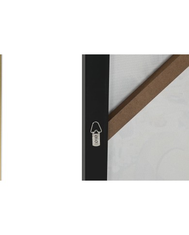 Quadro Home ESPRIT polistirene Tela Moderno Cane 82,5 x 3,5 x 82,5 cm (2 Unità)