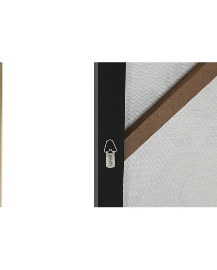 Quadro Home ESPRIT polistirene Tela Moderno Cane 82,5 x 3,5 x 82,5 cm (2 Unità)