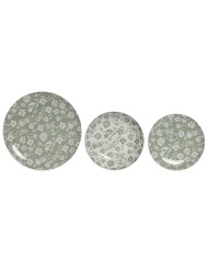 Set di Stoviglie Home ESPRIT Bianco Verde Porcellana Floreale 27 x 27 x 2 cm 18 Pezzi Set di Stoviglie Home ESPRIT Bianco Verde Porcellana Floreale 27 x 27 x 2 cm 18 Pezzi