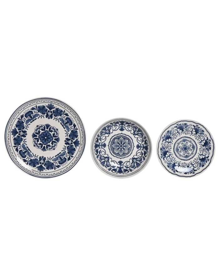 Servizio di Piatti Home ESPRIT Azzurro Bianco Porcellana Arabo 27 x 27 x 2 cm 18 Pezzi Servizio di Piatti Home ESPRIT Azzurro Bianco Porcellana Arabo 27 x 27 x 2 cm 18 Pezzi