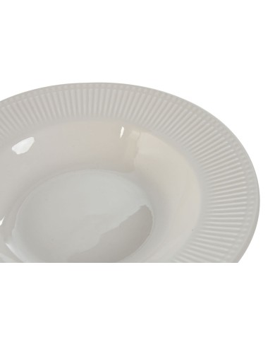 Servizio di Piatti Home ESPRIT Bianco Porcellana Righe 27 x 27 x 2 cm 18 Pezzi