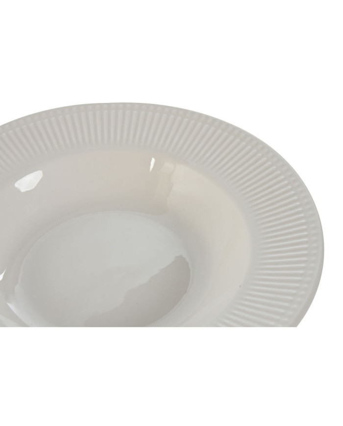 Servizio di Piatti Home ESPRIT Bianco Porcellana Righe 27 x 27 x 2 cm 18 Pezzi Servizio di Piatti Home ESPRIT Bianco Porcellana Righe 27 x 27 x 2 cm 18 Pezzi
