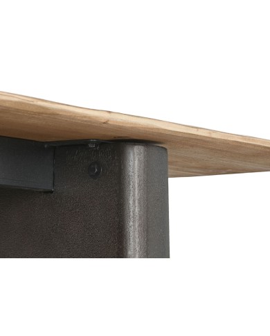 Tavolo da Pranzo Home ESPRIT Naturale Marrone scuro Abete 200 x 90 x 75 cm