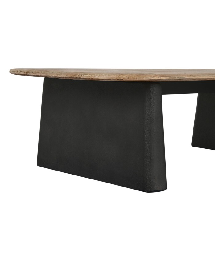 Tavolino da Caffè Home ESPRIT Nero Naturale 120 x 60 x 32 cm