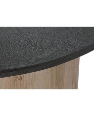 Tavolino da Caffè Home ESPRIT Naturale Marrone scuro Abete 90 x 90 x 40 cm