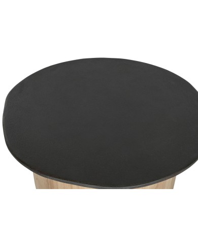 Tavolino da Caffè Home ESPRIT Naturale Marrone scuro Abete 90 x 90 x 40 cm