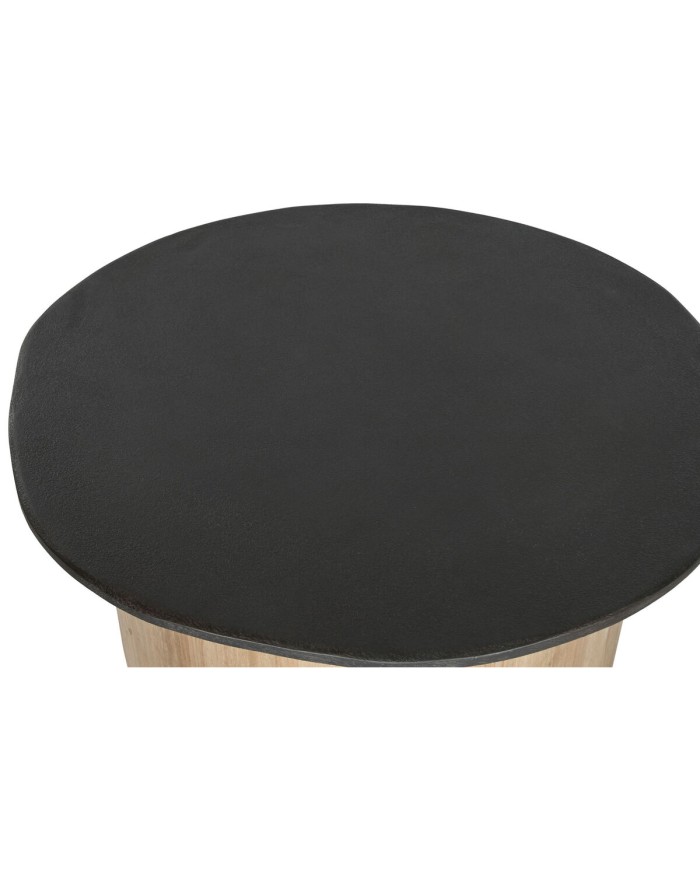 Tavolino da Caffè Home ESPRIT Naturale Marrone scuro Abete 90 x 90 x 40 cm